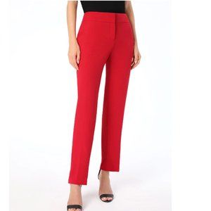 Kasper  Women´s Petite Harlow Pant, Iconic Stretch Crepe In Fire Red Size 10P